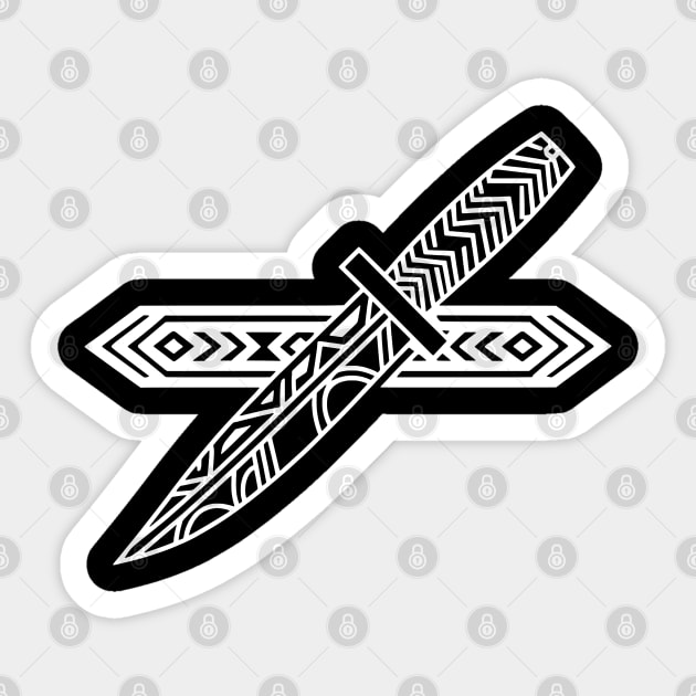 The Knife (White) Sticker by WildyWear